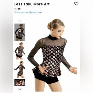 Weissman Black and Rose Gold “Less Talk More Art” Jazz Costume 11185